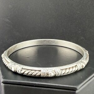 Vintage Brighton Bangle Bracelet Infinity Symbol Silver Tone 8"